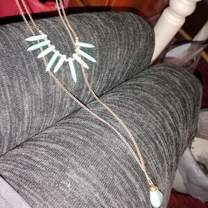 Chic Turquoise Spike Necklace Set